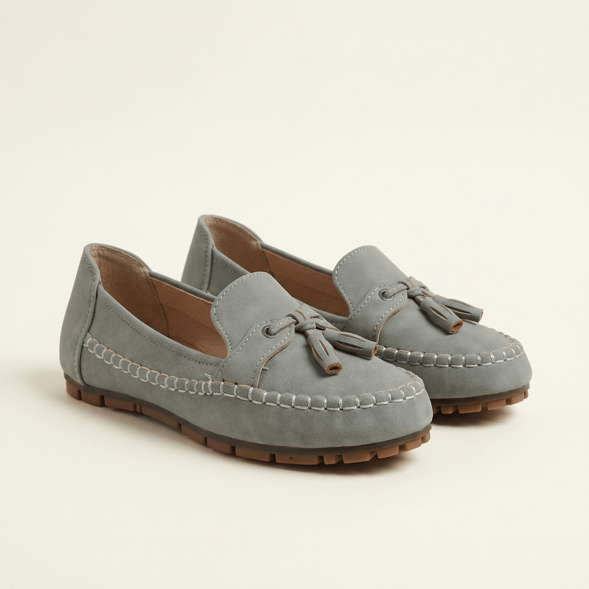 Mocassin Femme Plat à Pampilles