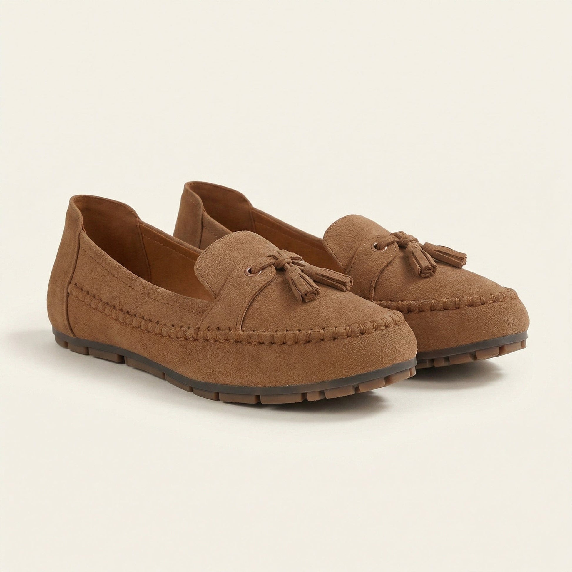 Mocassin Femme Plat à Pampilles
