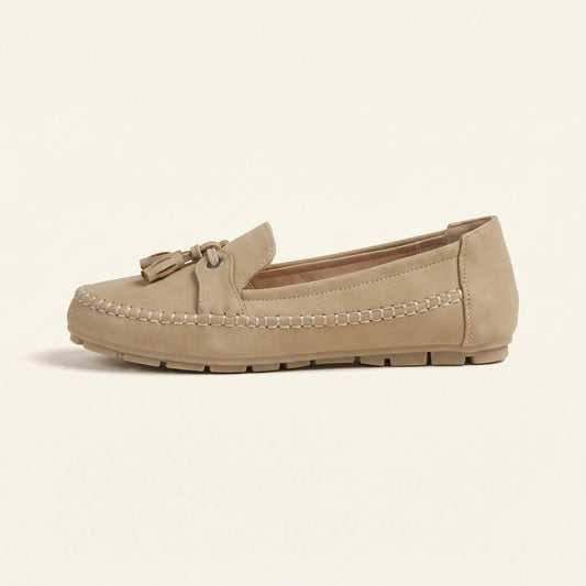 Mocassin Femme Plat à Pampilles