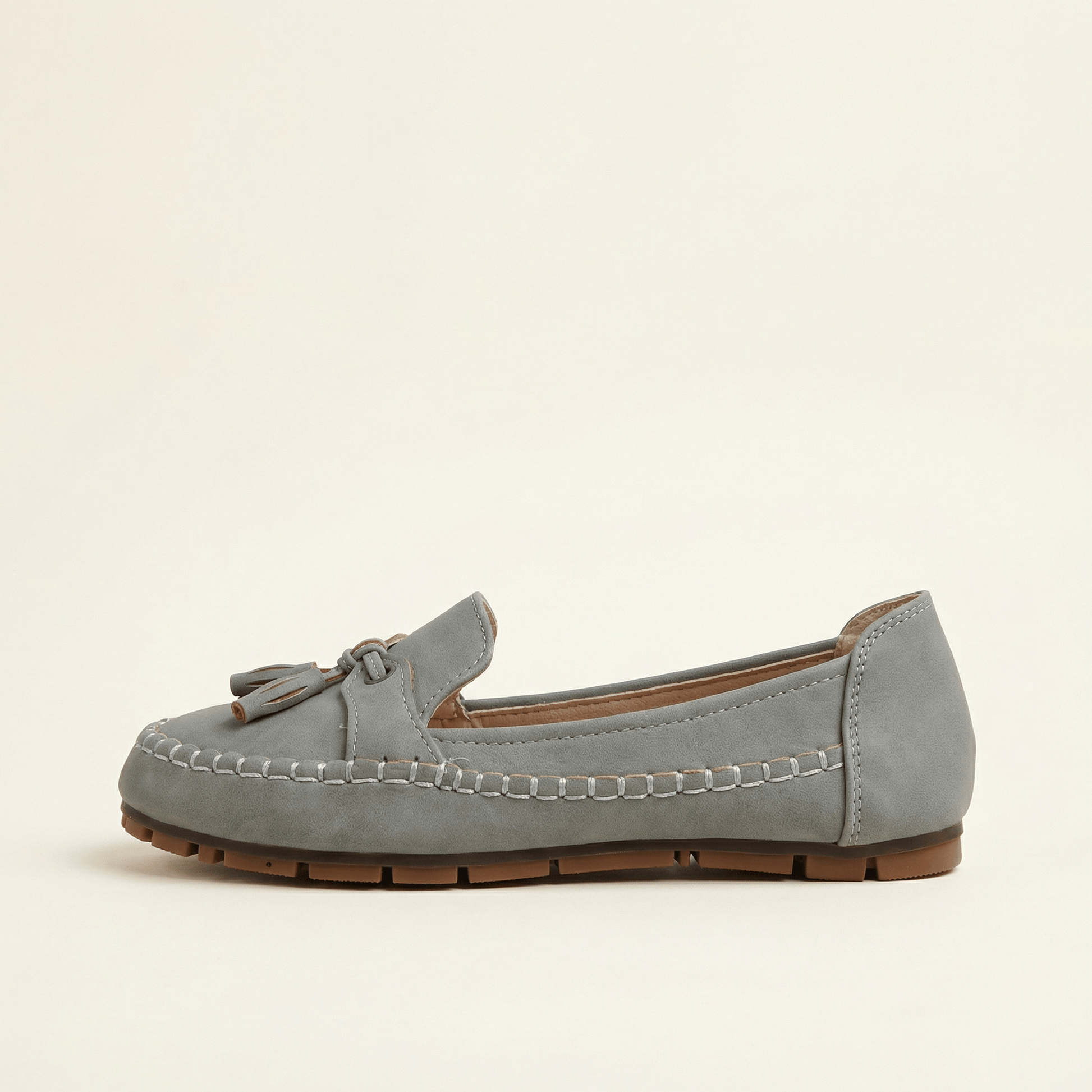 Mocassin Femme Plat à Pampilles