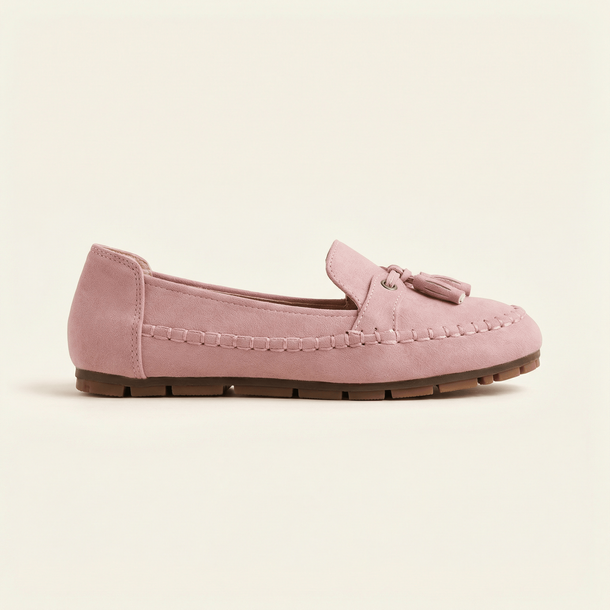 Mocassin Femme Plat à Pampilles