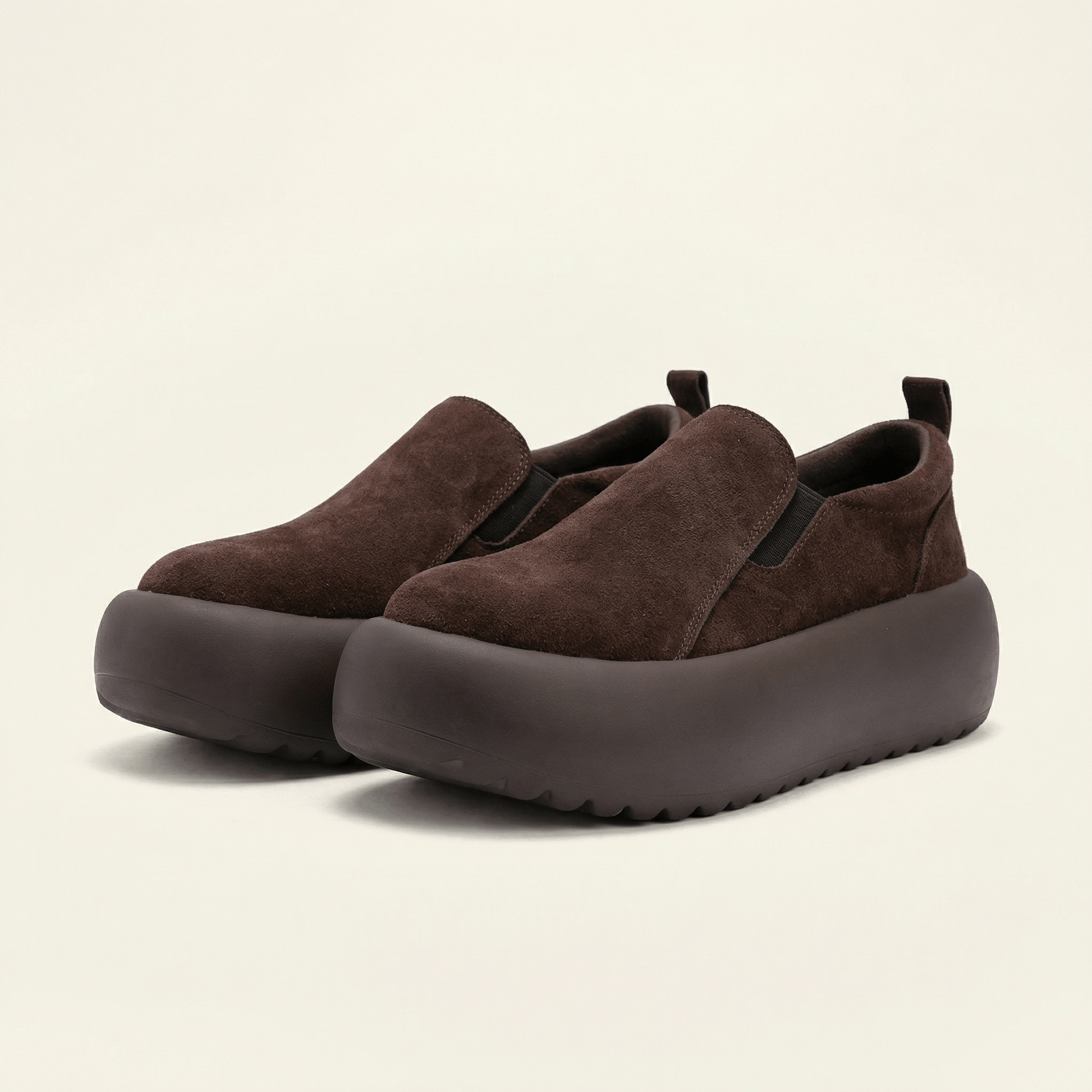 Mocassin Femme Plateforme en Velours