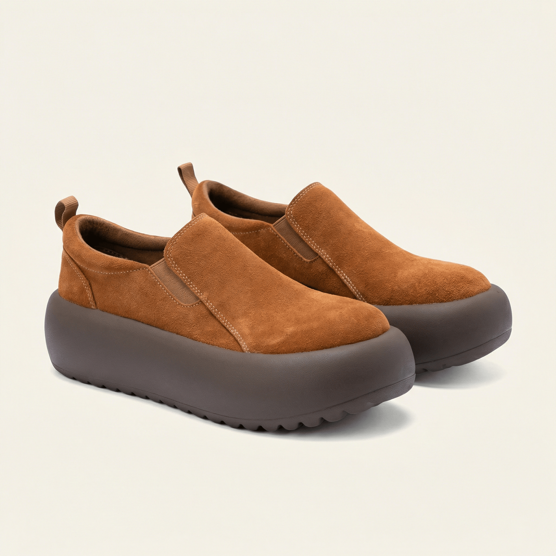 Mocassin Femme Plateforme en Velours