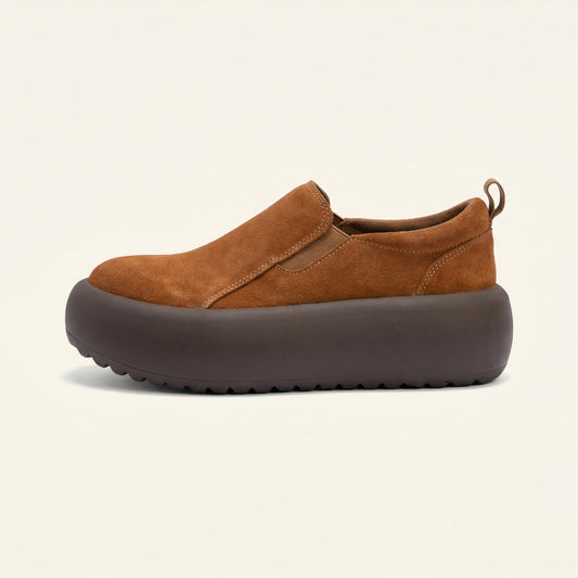 Mocassin Femme Plateforme en Velours