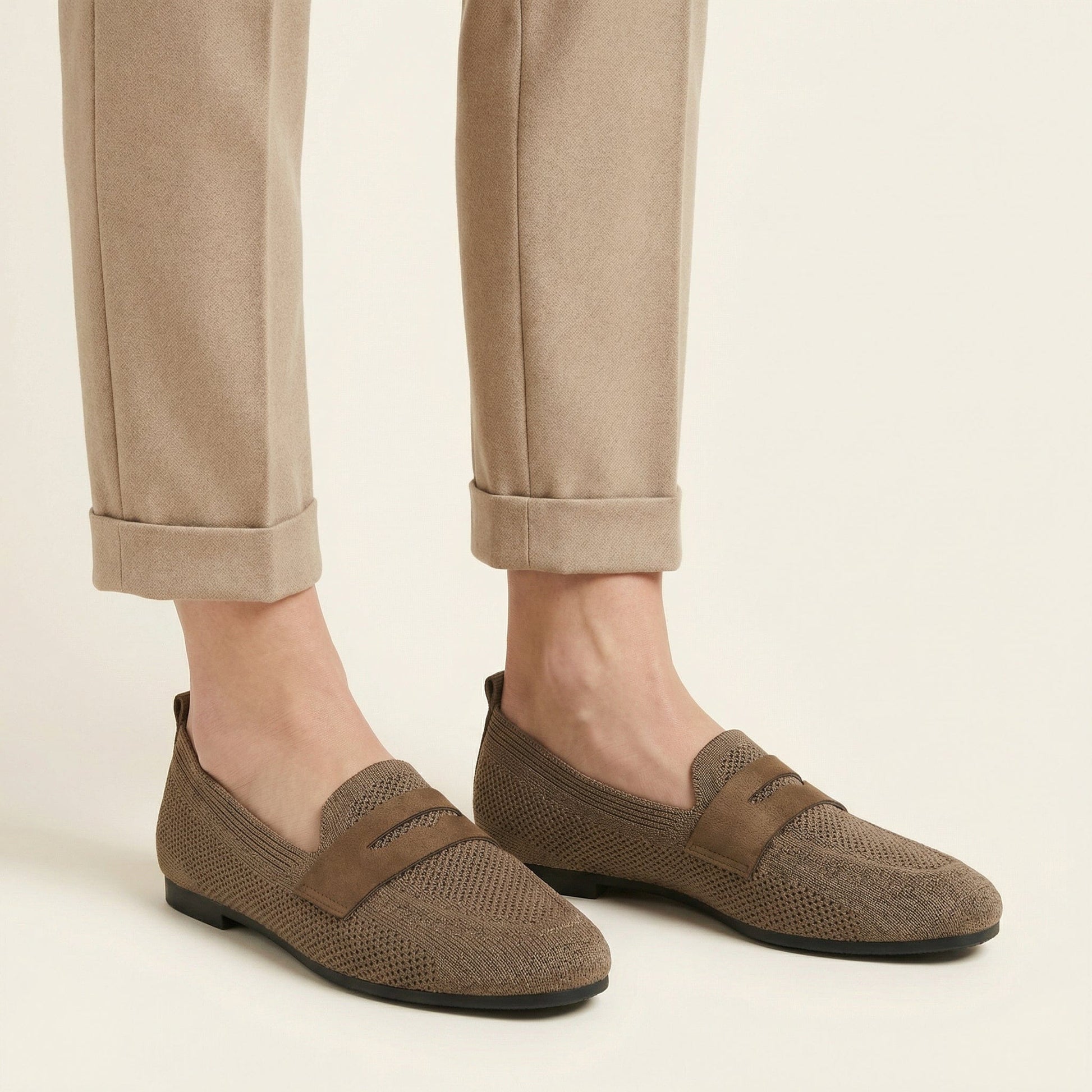 Mocassin Femme Tissu Style Penny Loafer