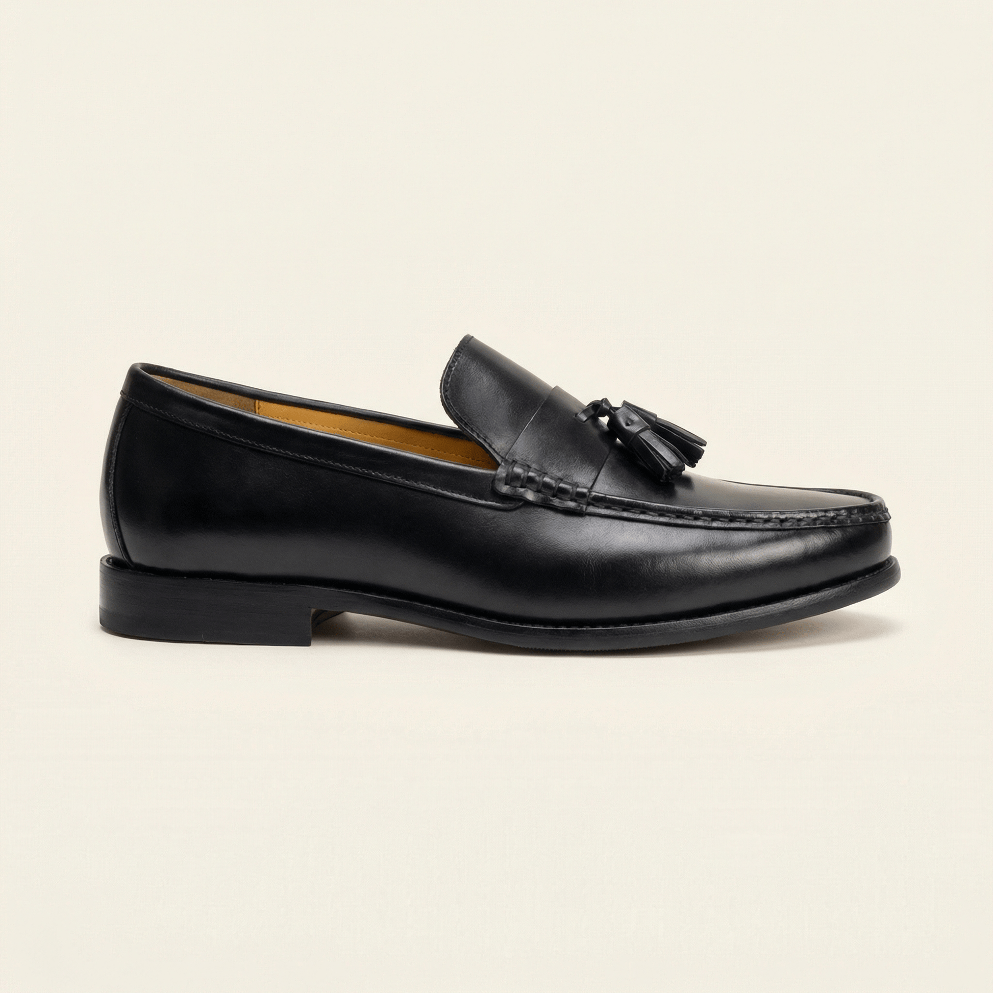 Mocassin Habillé à Glands en Cuir Lisse