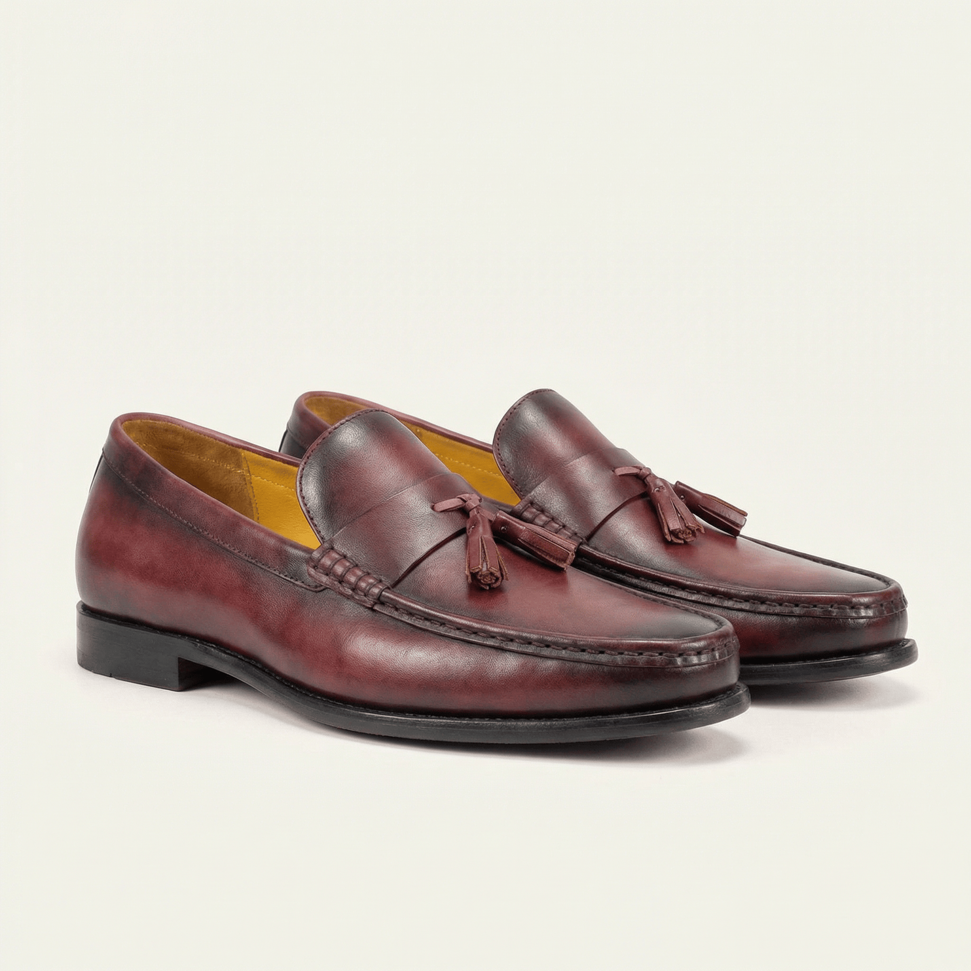 Mocassin Habillé à Glands en Cuir Lisse