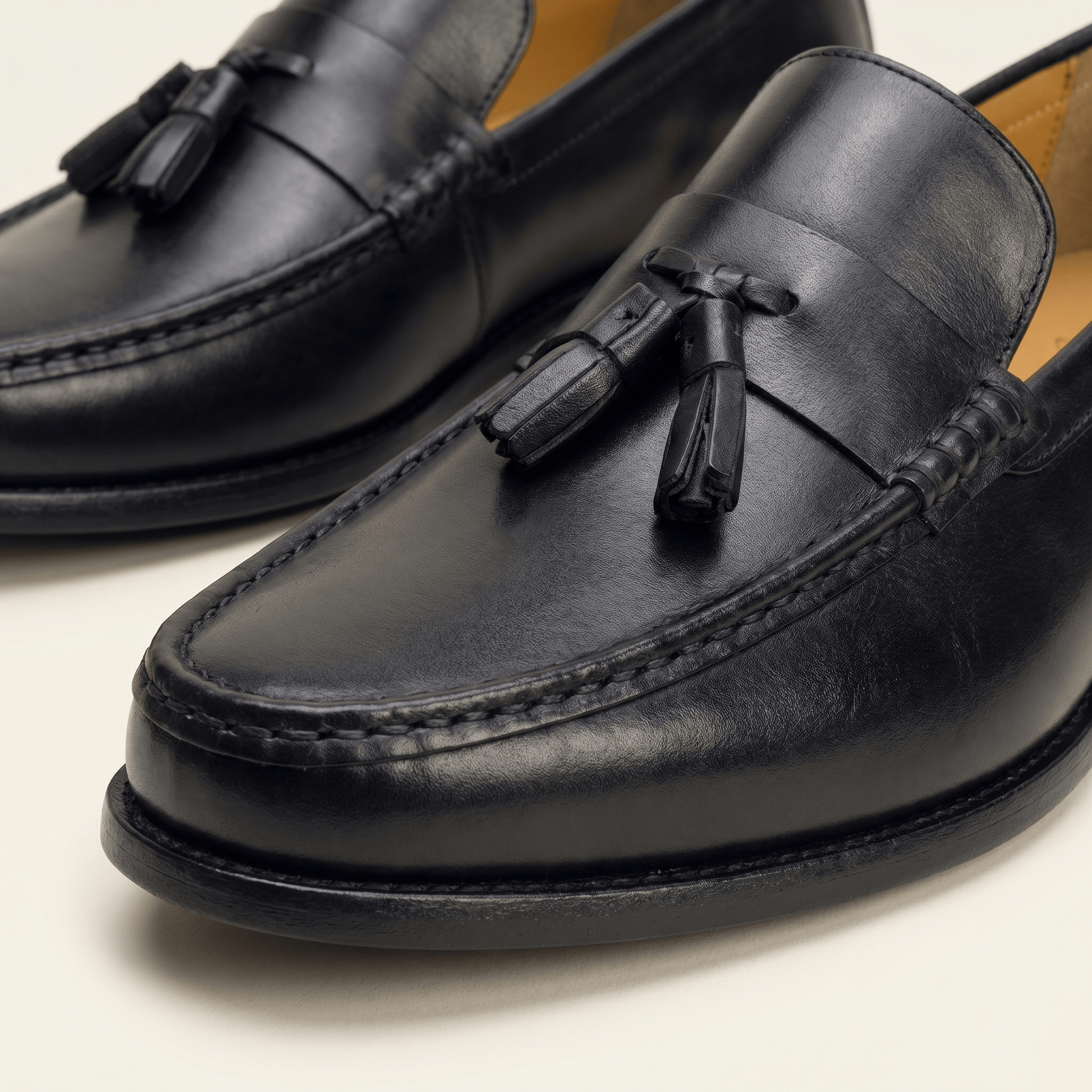 Mocassin Habillé à Glands en Cuir Lisse