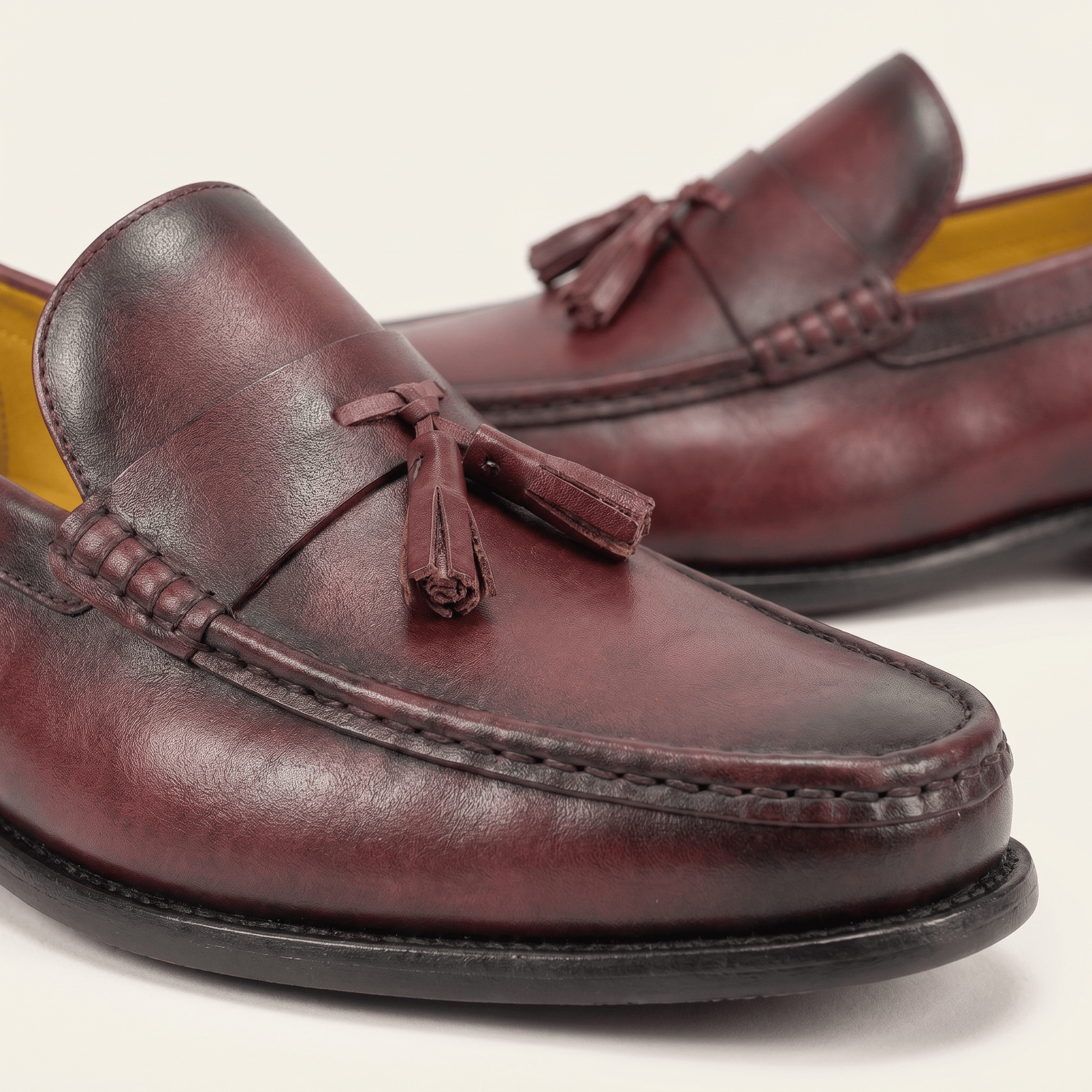 Mocassin Habillé à Glands en Cuir Lisse