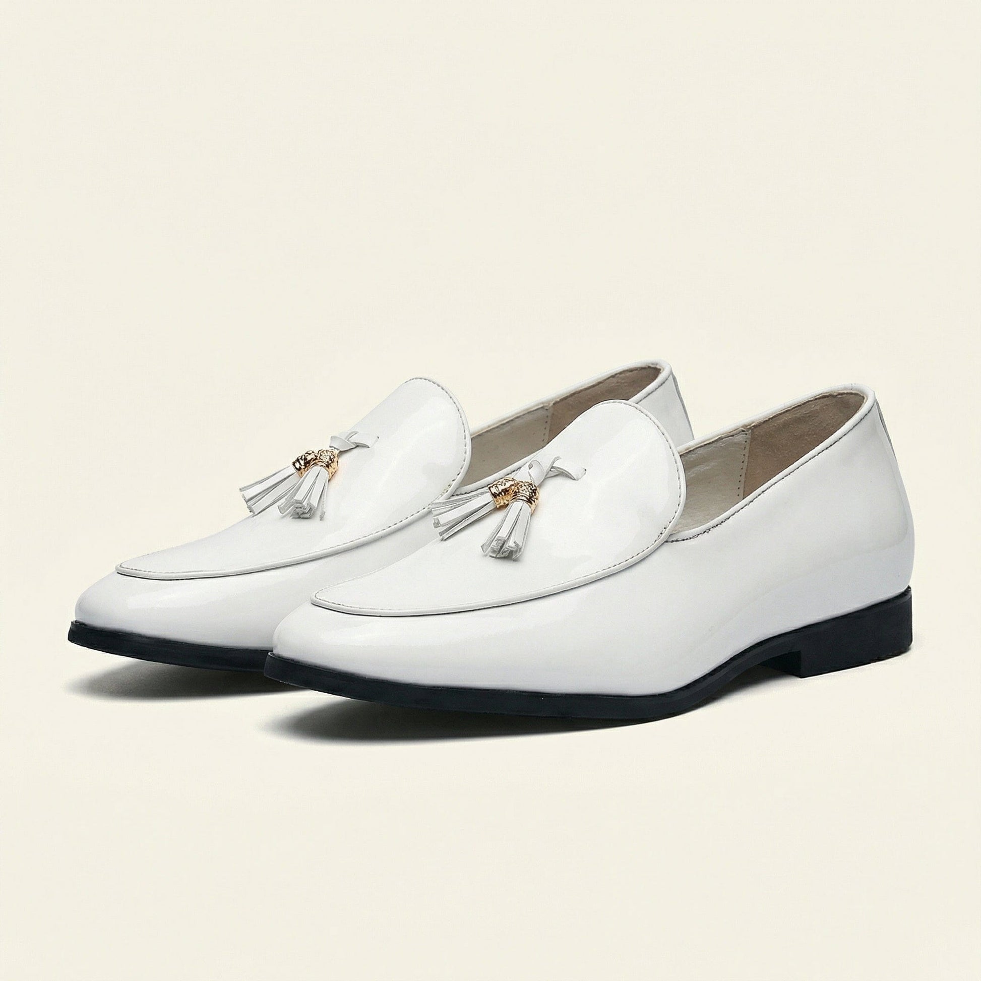 Mocassin Habillé à Glands en Cuir Verni