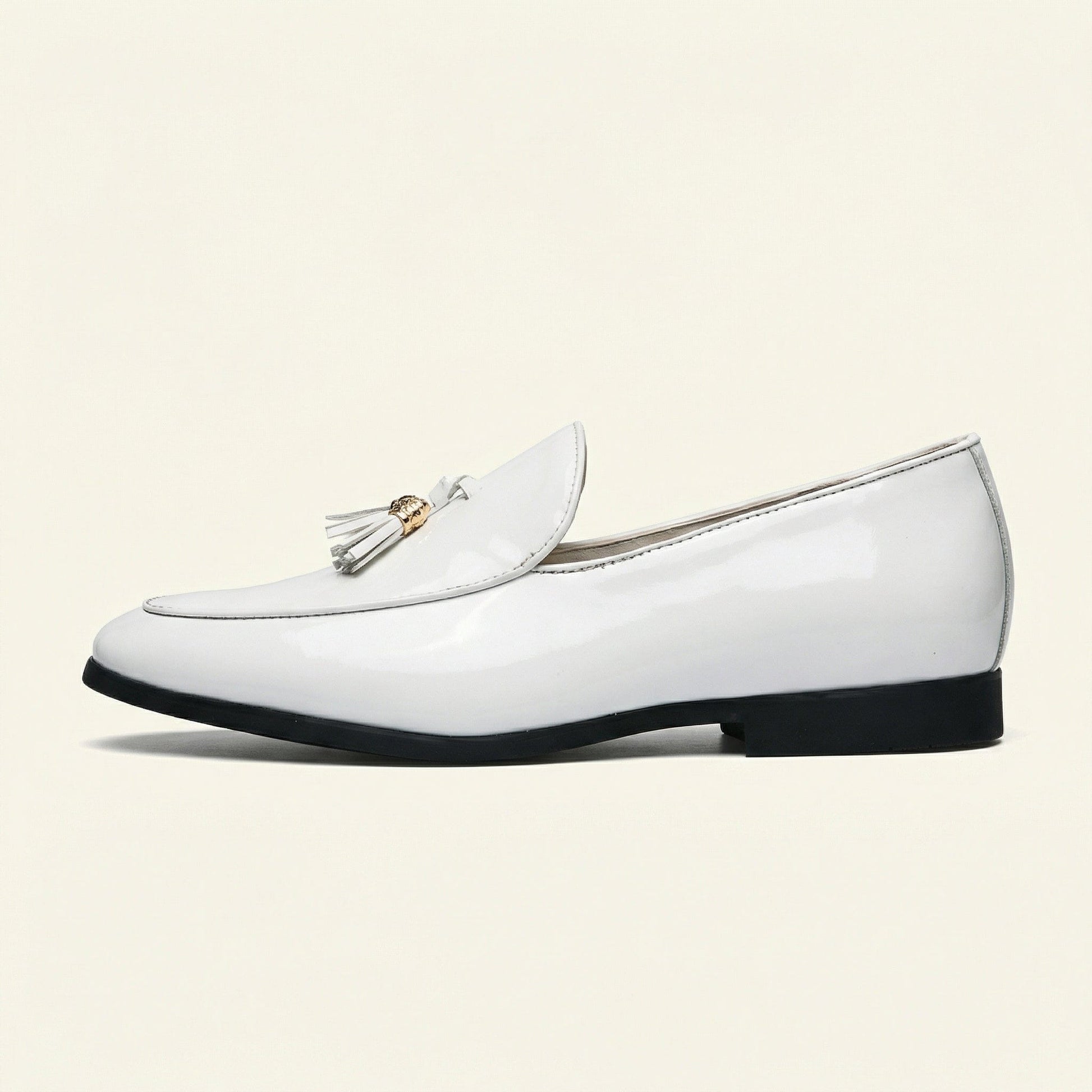 Mocassin Habillé à Glands en Cuir Verni