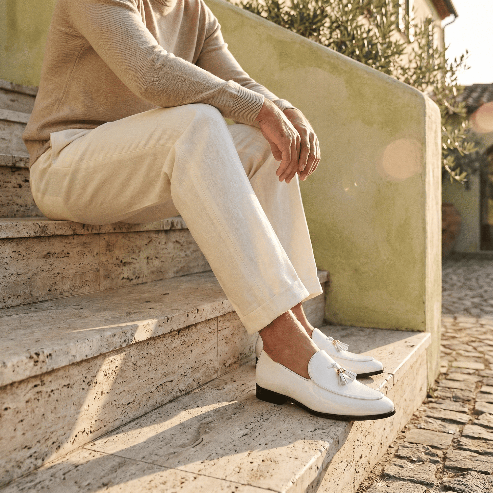 Mocassin Habillé à Glands en Cuir Verni