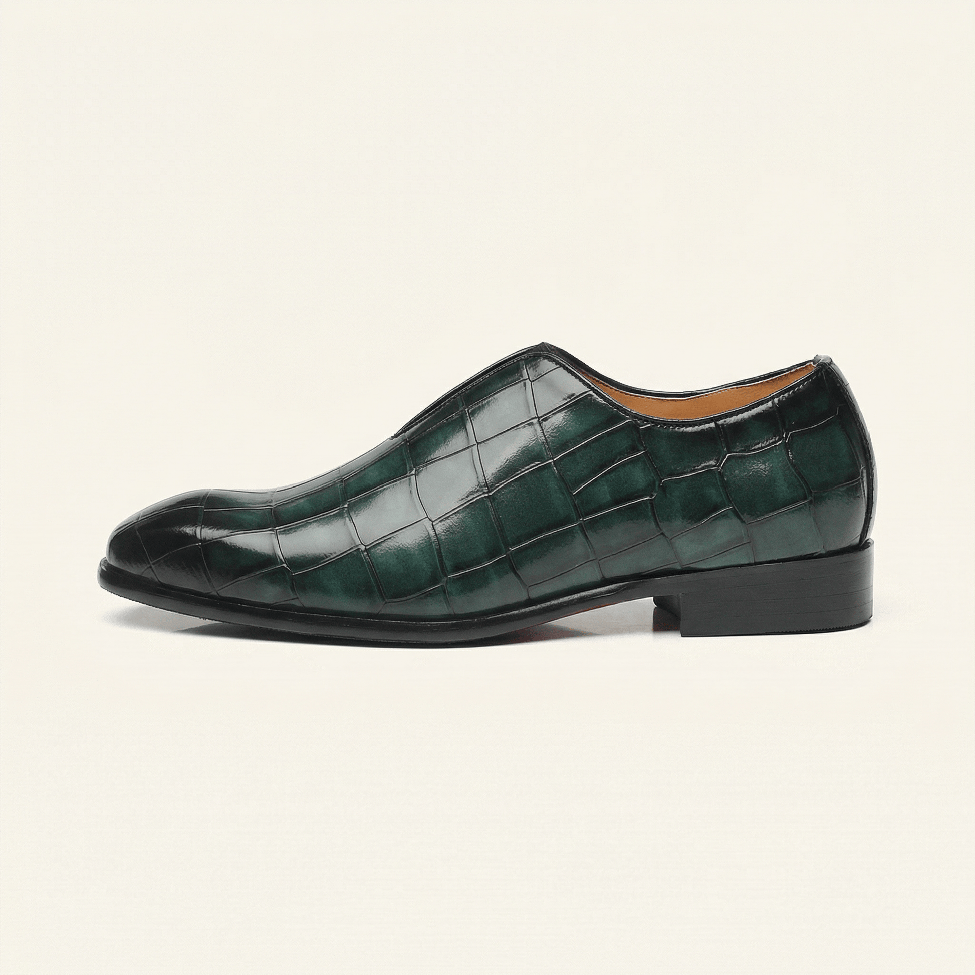 Mocassin Habille Slip-on Effet Crocodile