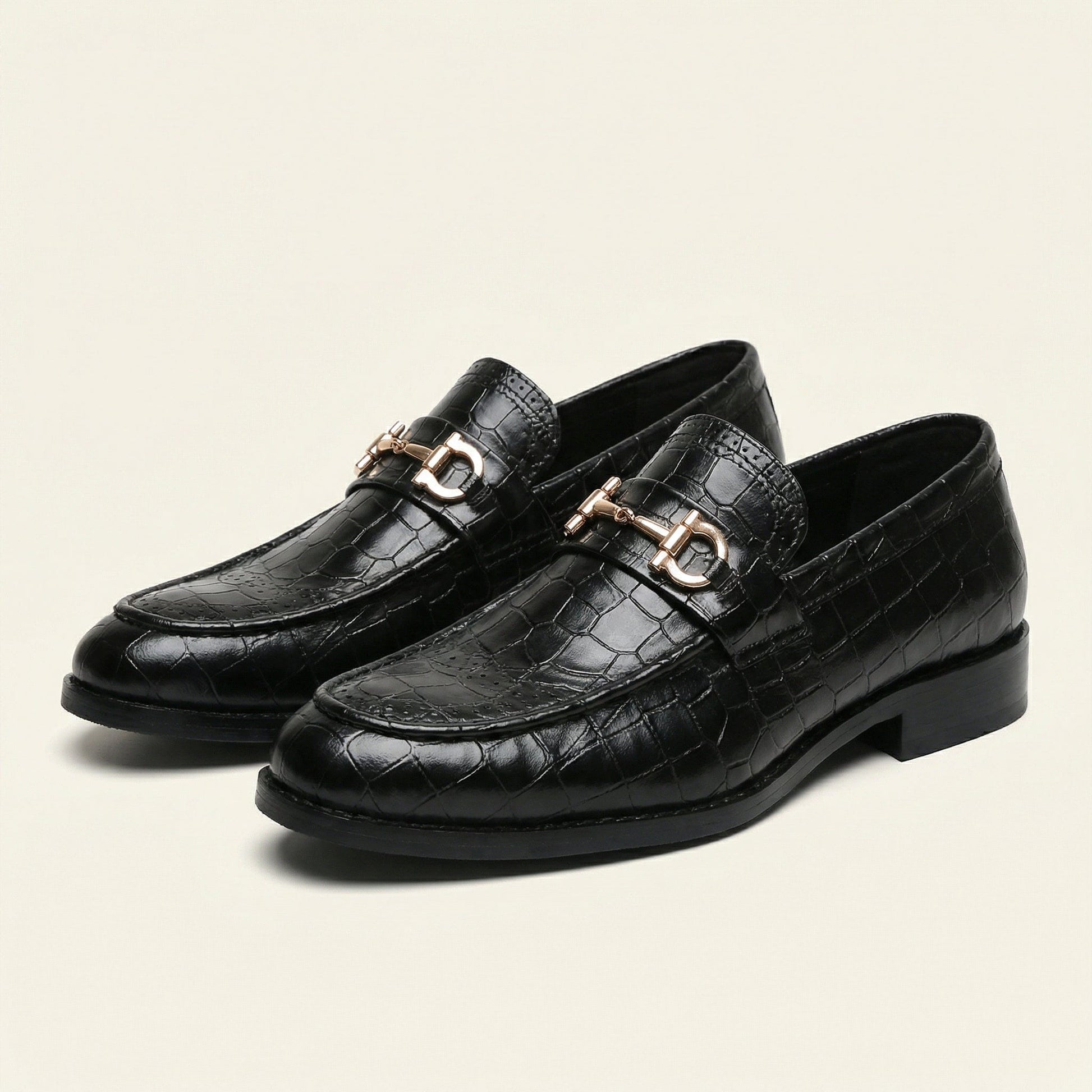 Mocassin Homme à Mors en Cuir Croco