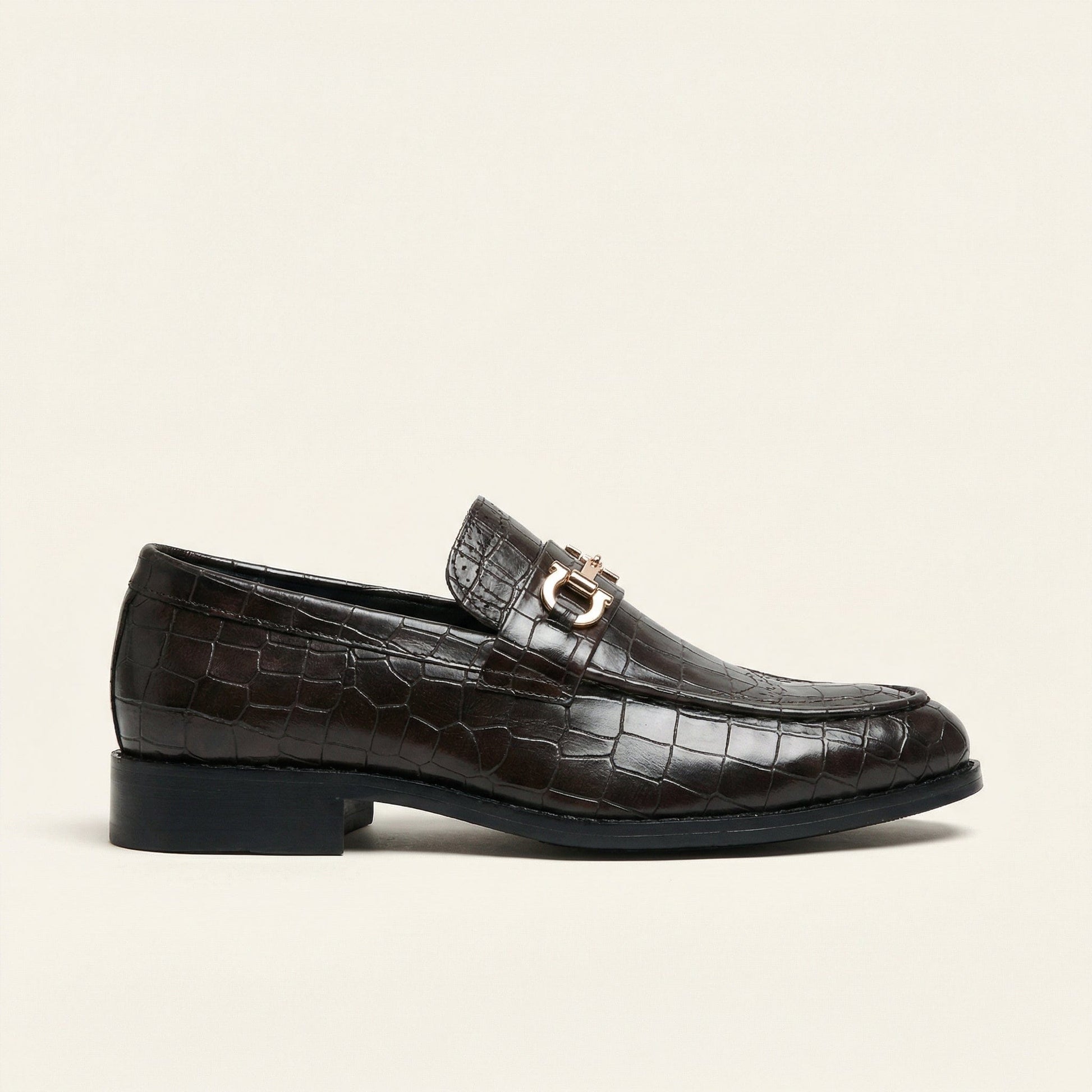 Mocassin Homme à Mors en Cuir Croco