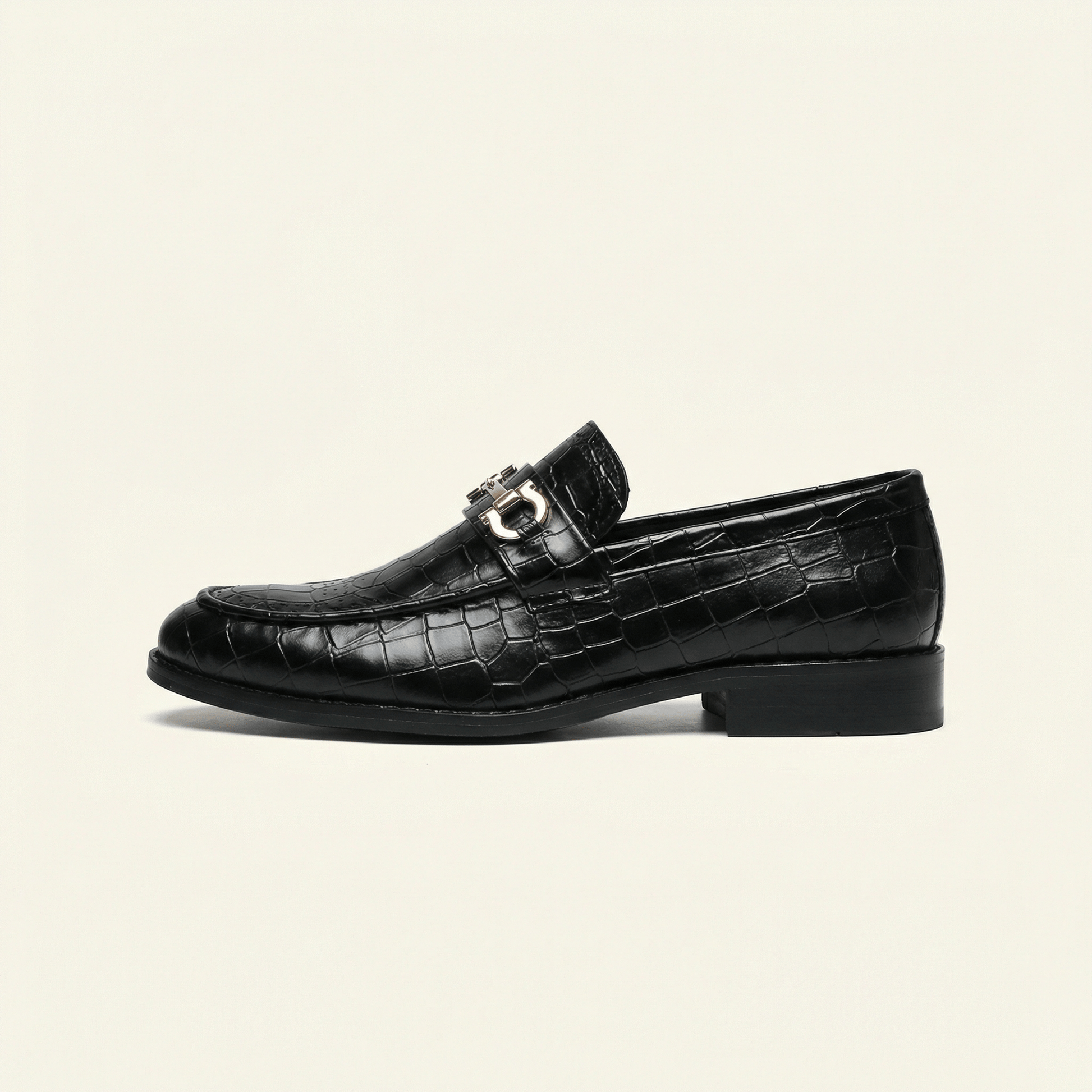 Mocassin Homme à Mors en Cuir Croco