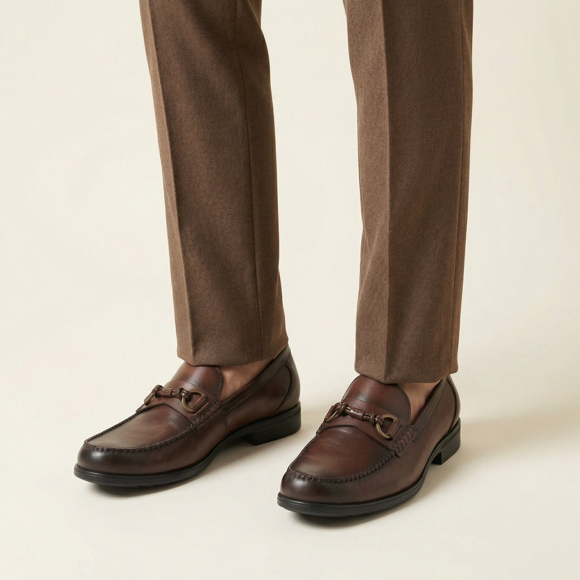 Mocassin Homme à Mors en Cuir Patiné
