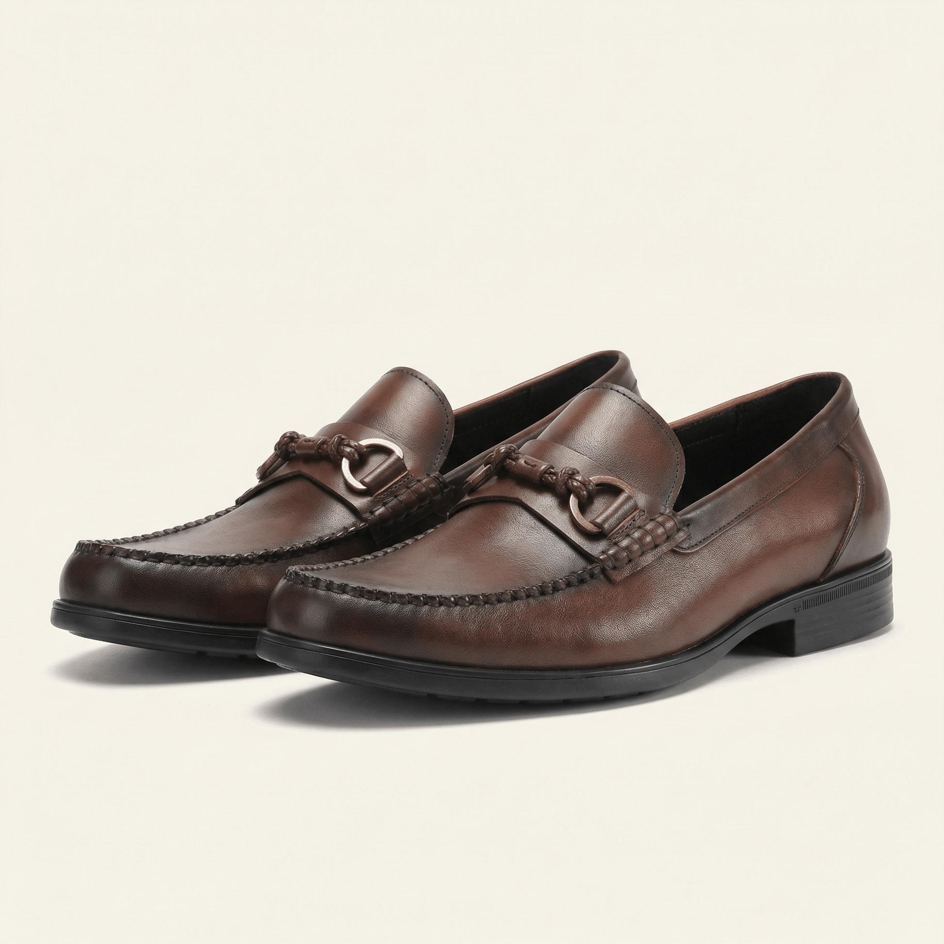 Mocassin Homme à Mors en Cuir Patiné
