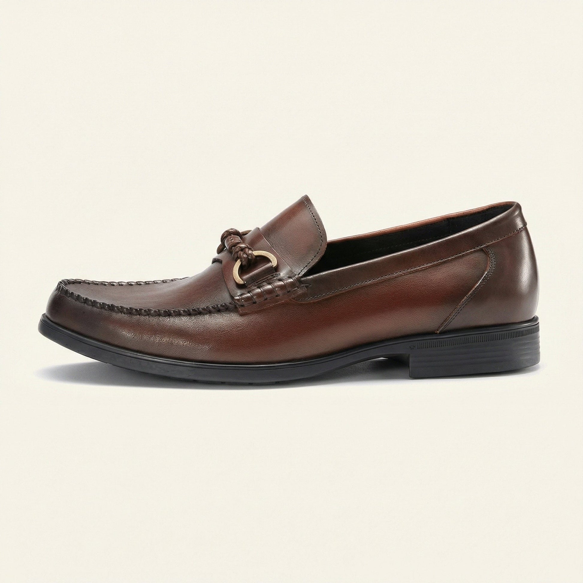 Mocassin Homme à Mors en Cuir Patiné