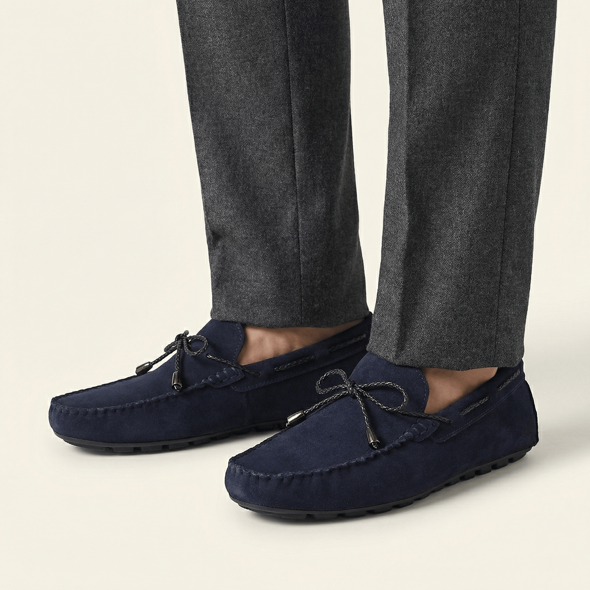 Mocassin Homme en Suédine avec Lacets