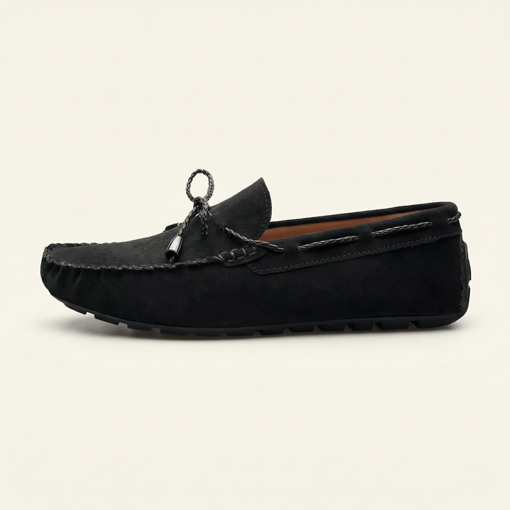 Mocassin Homme en Suédine avec Lacets