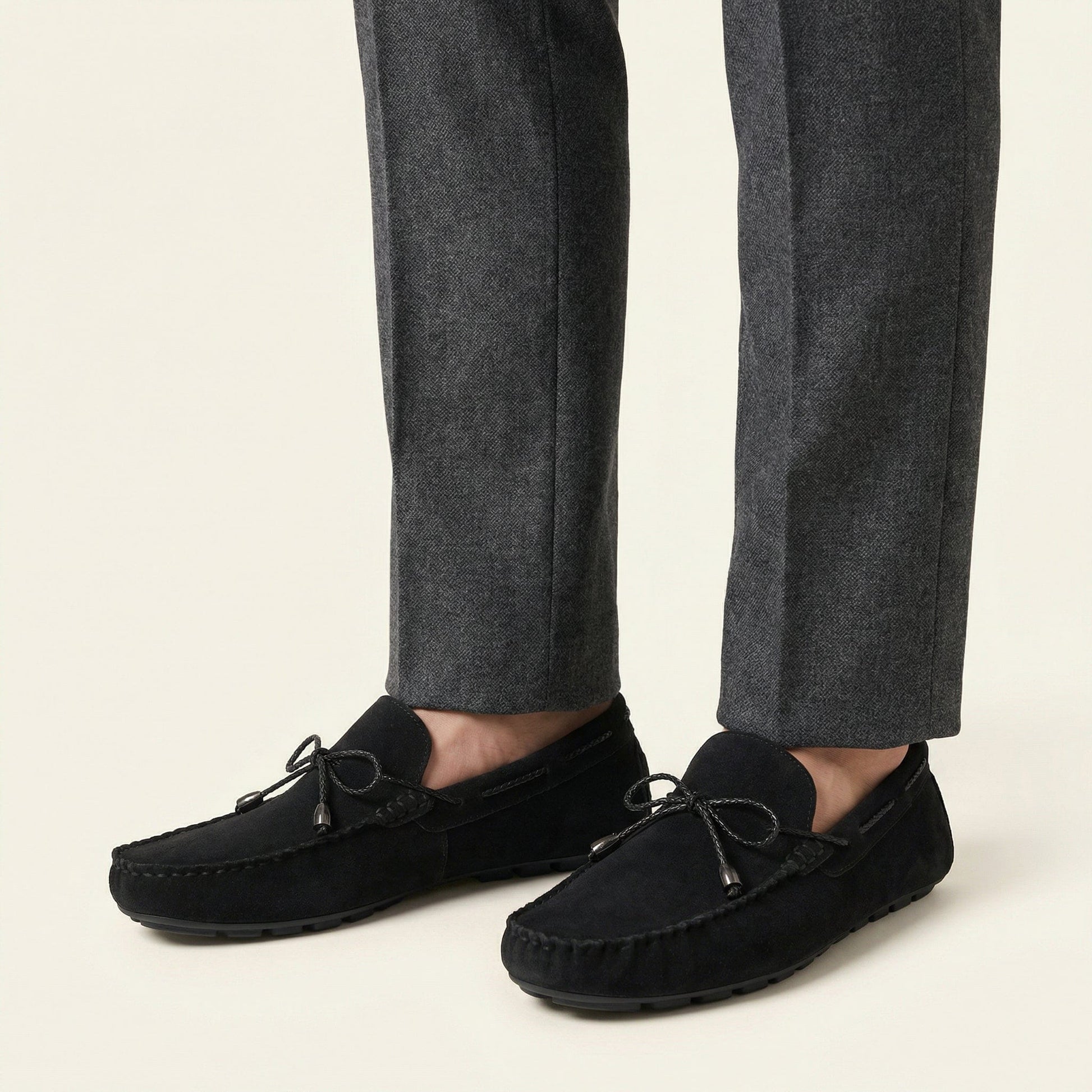 Mocassin Homme en Suédine avec Lacets