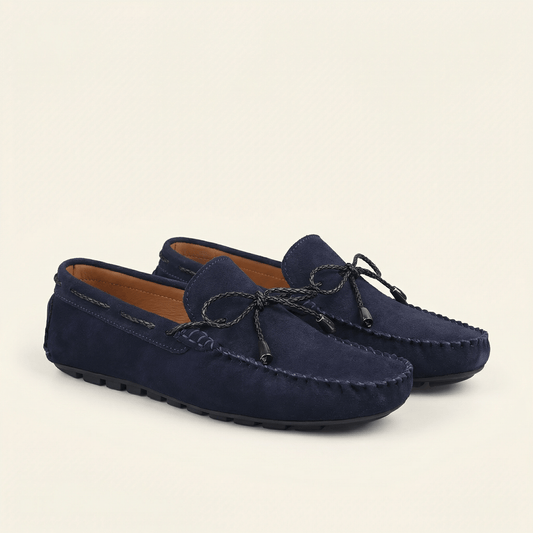 Mocassin Homme en Suédine avec Lacets