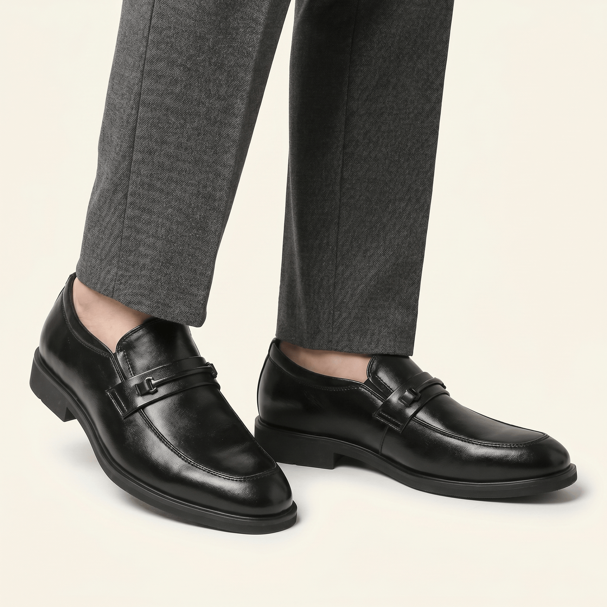 Mocassin Homme Cérémonie à Barrette en Cuir Verni
