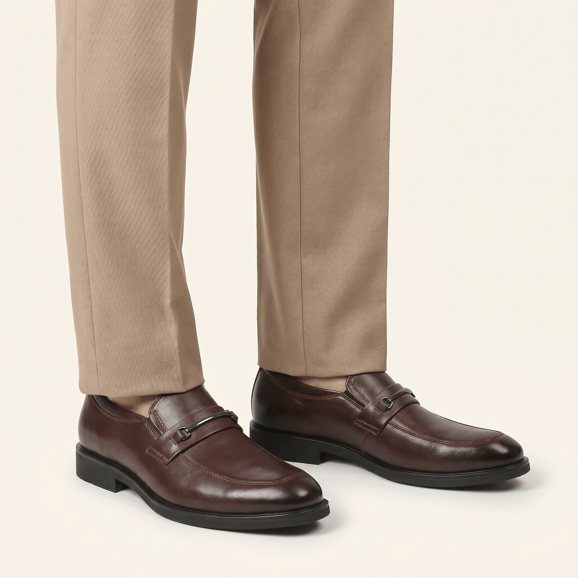 Mocassin Homme Cérémonie à Barrette en Cuir Verni