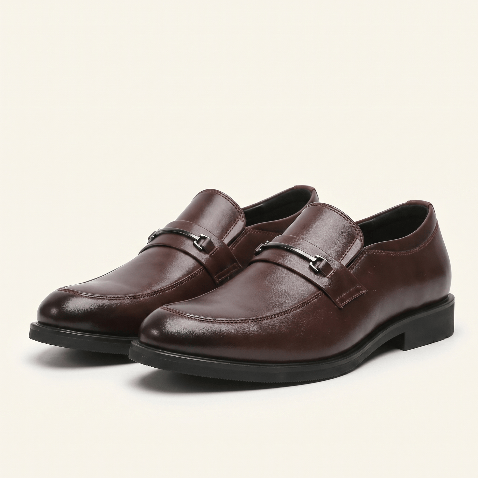 Mocassin Homme Cérémonie à Barrette en Cuir Verni