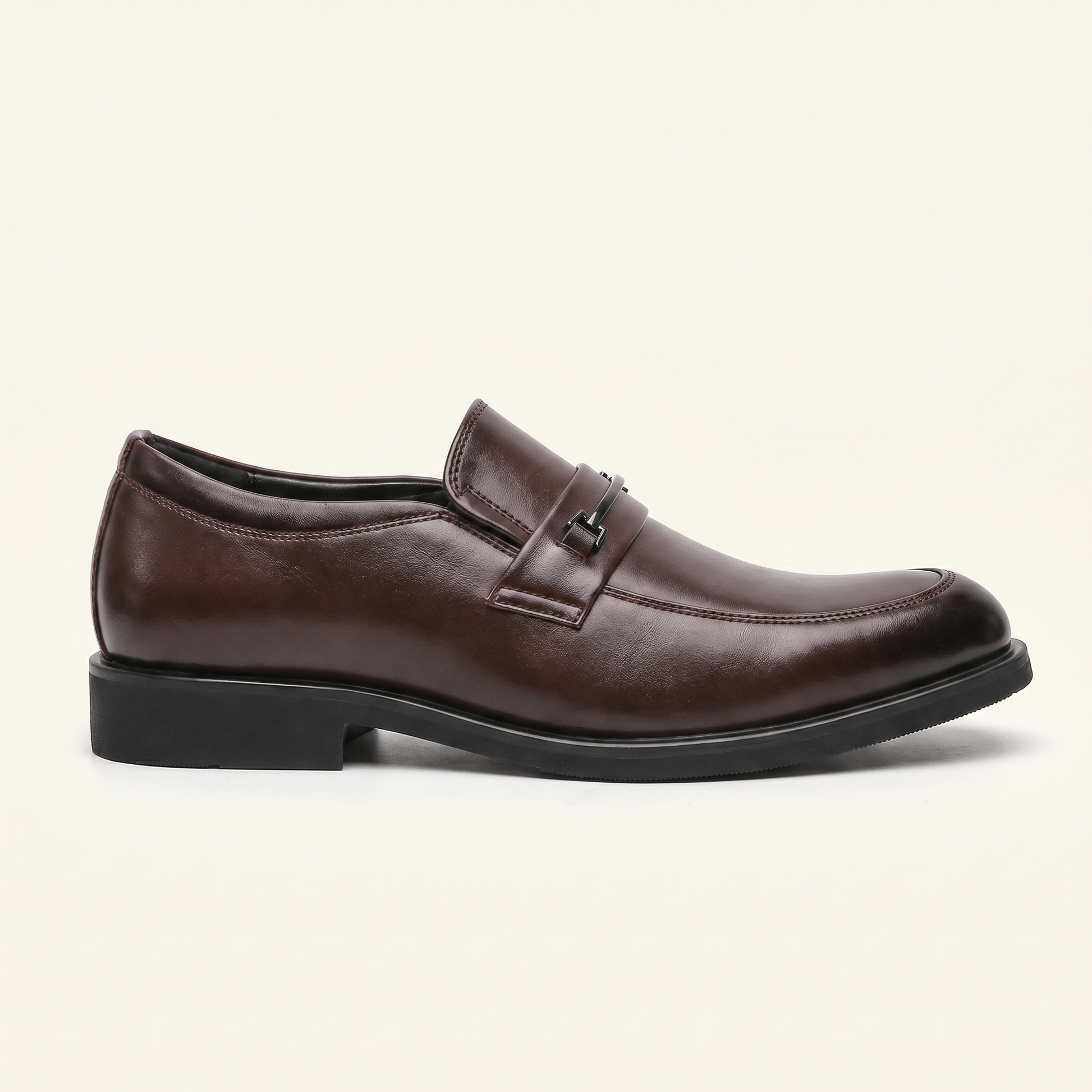 Mocassin Homme Cérémonie à Barrette en Cuir Verni