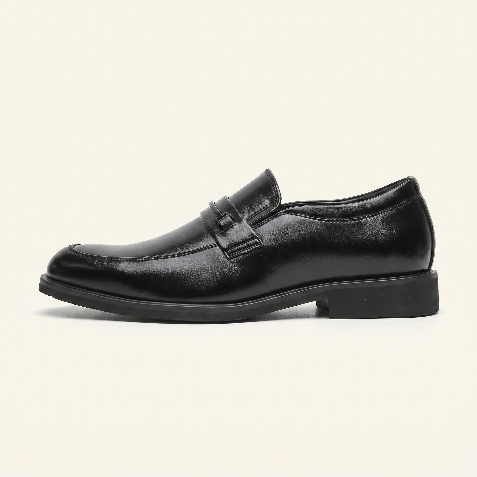 Mocassin Homme Cérémonie à Barrette en Cuir Verni