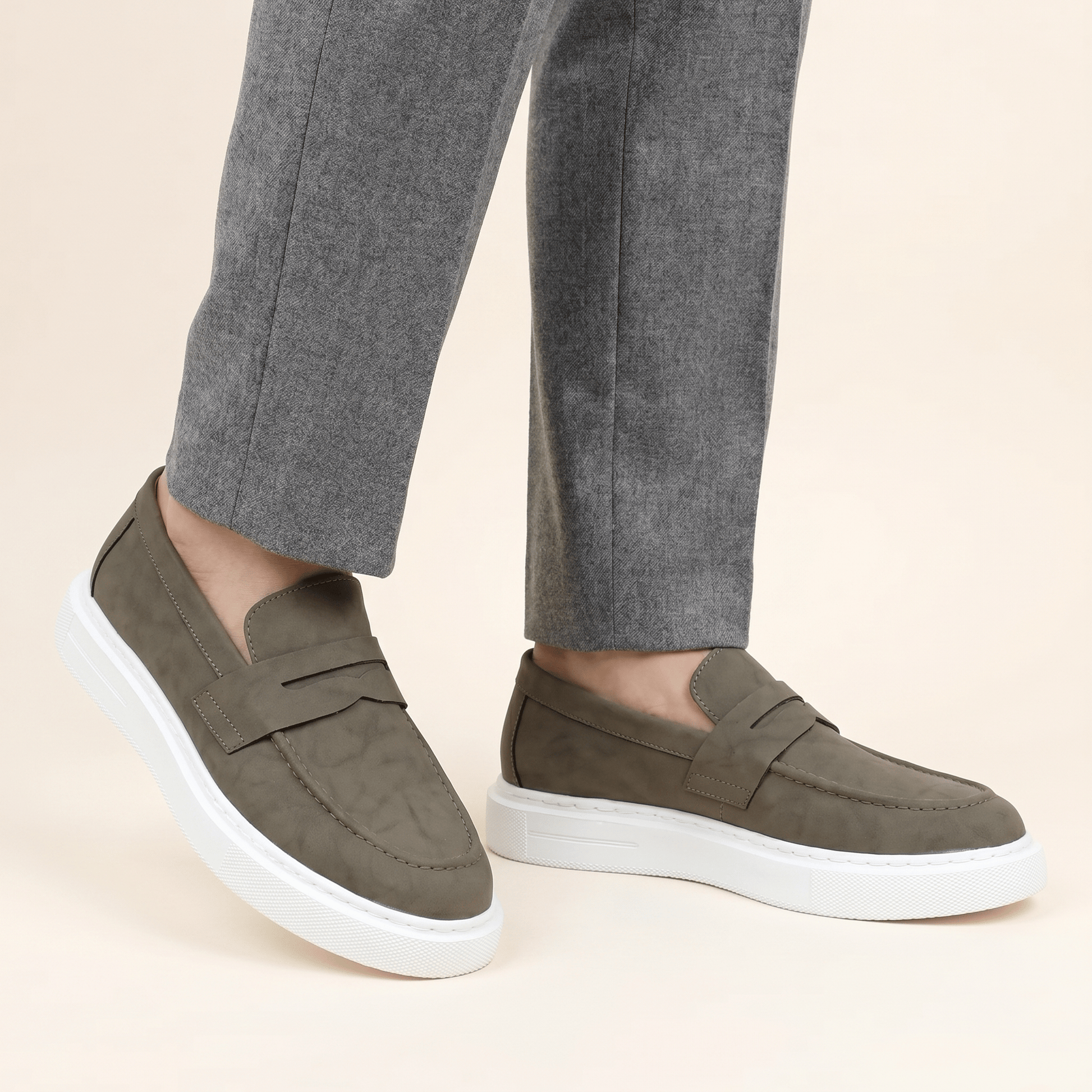 Mocassin Homme Compensé à Bande