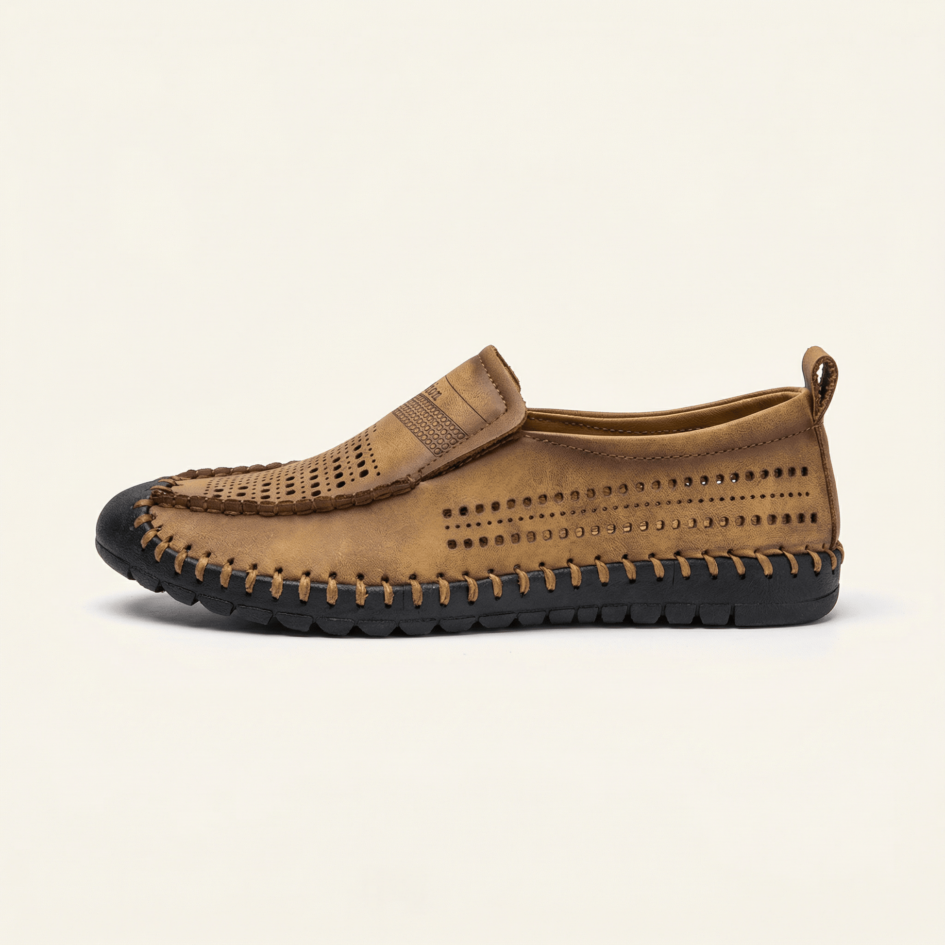 Mocassin Homme de Conduite en Cuir Perforé Souple