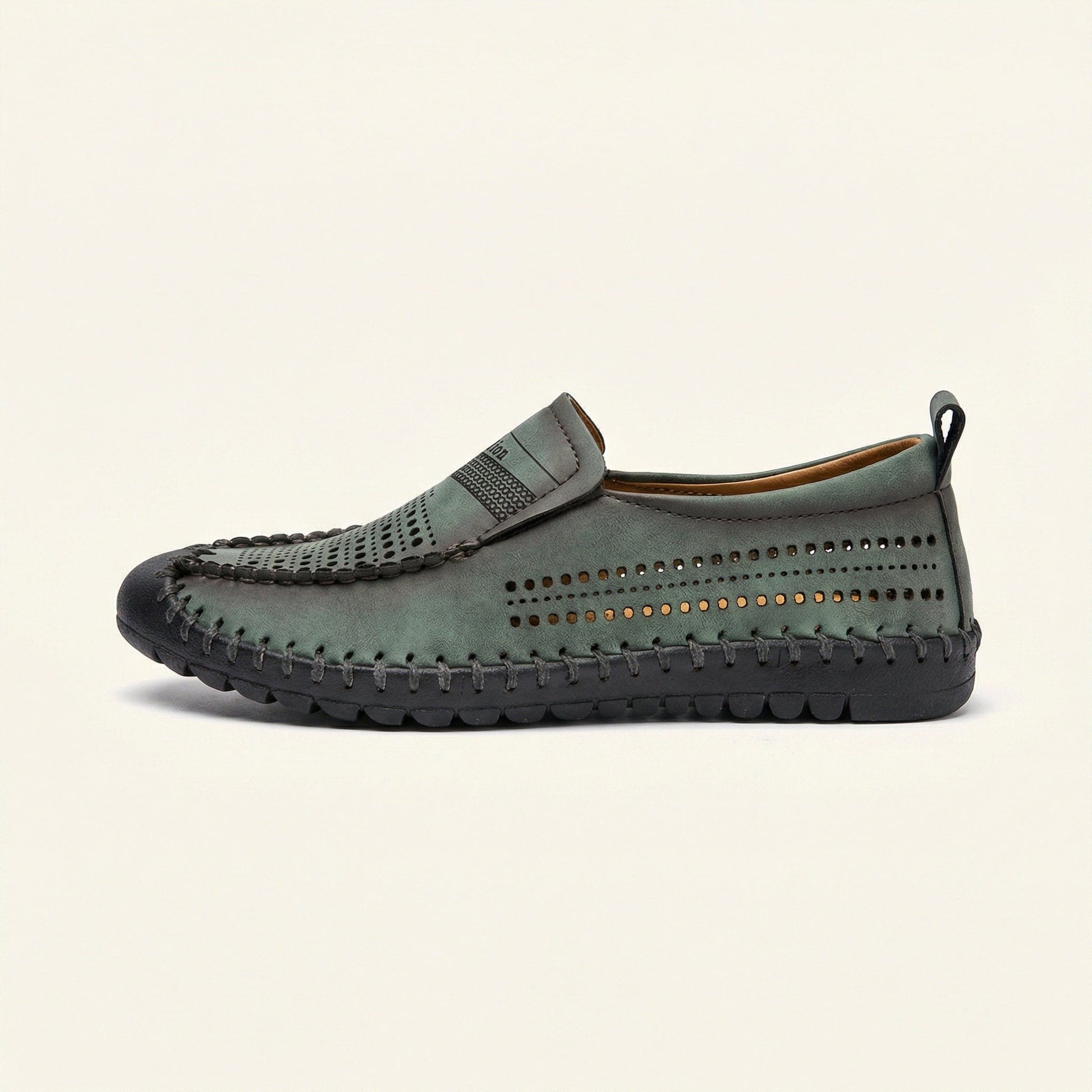 Mocassin Homme de Conduite en Cuir Perforé Souple