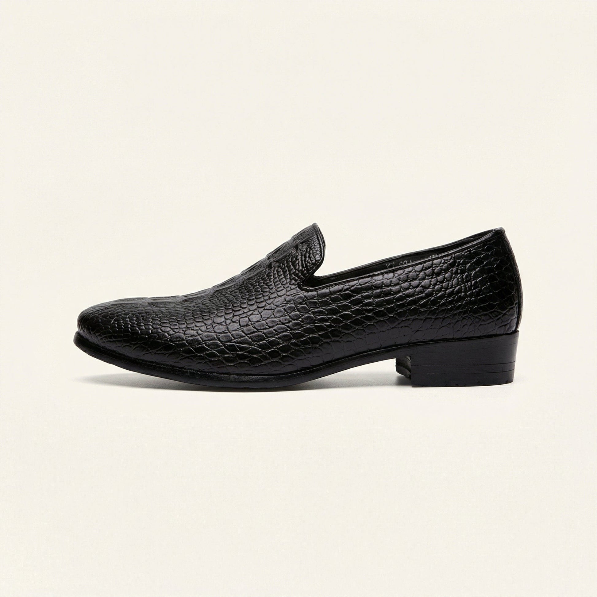 Mocassin Homme en Cuir Embossé effet Crocodile