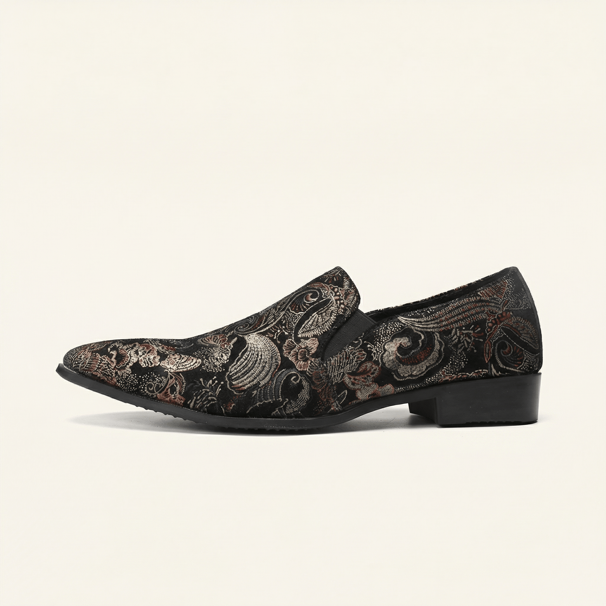Mocassin Homme en Tissu brodé Oriental