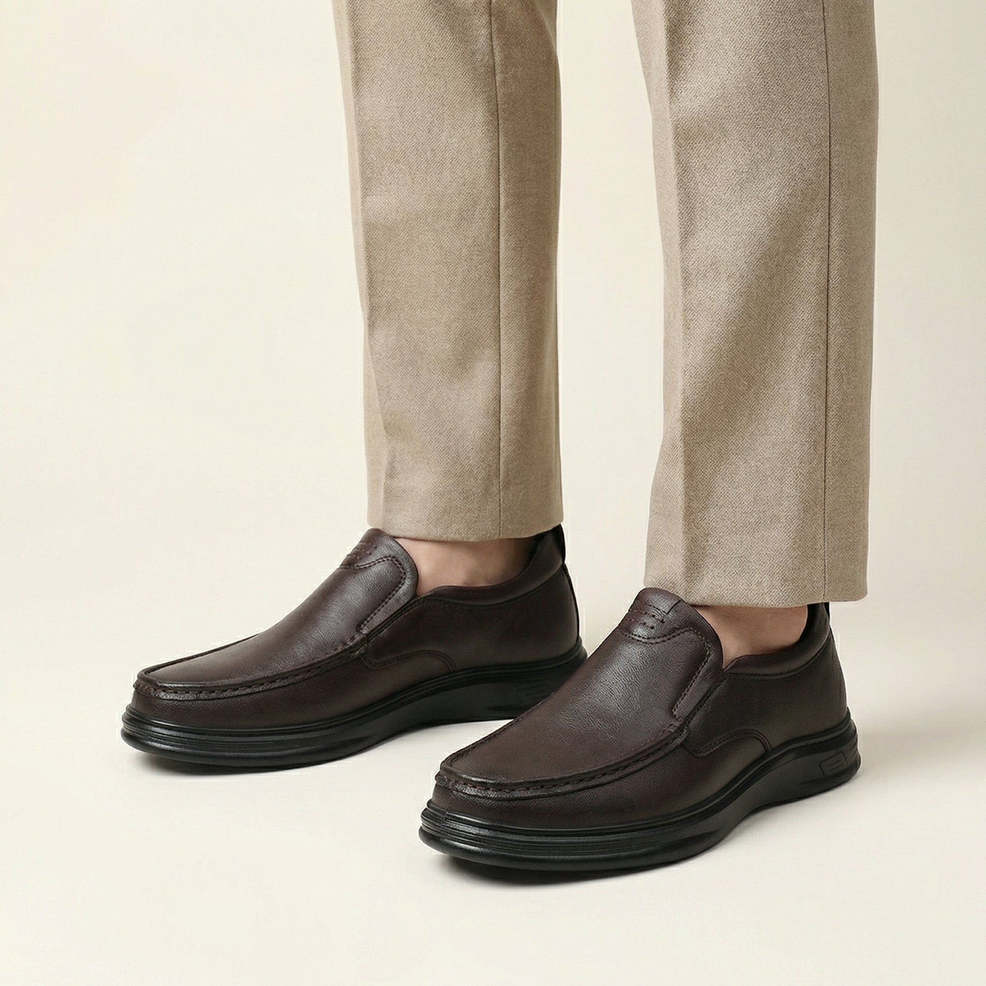 Mocassin Homme Fermé Confort en Cuir