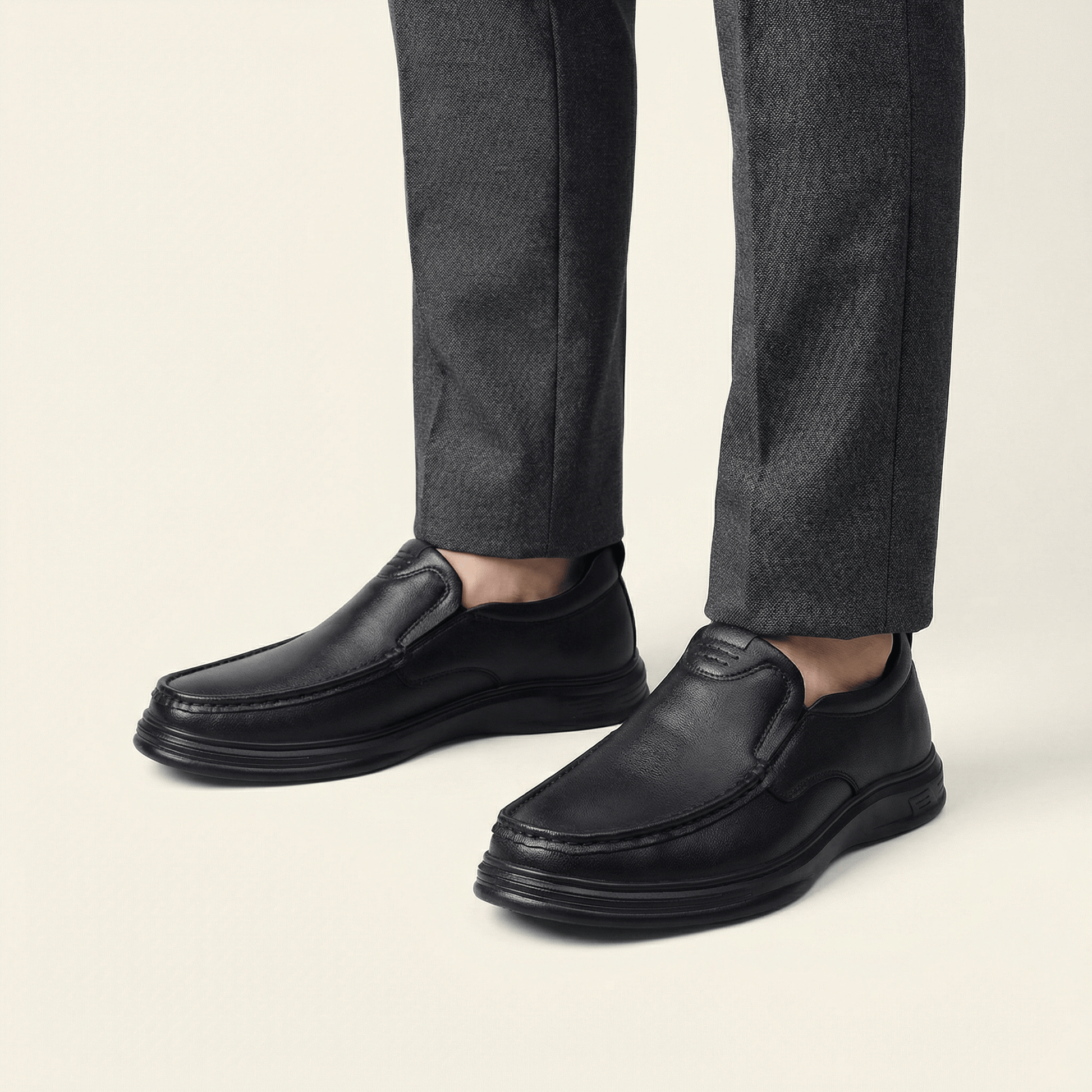 Mocassin Homme Fermé Confort en Cuir