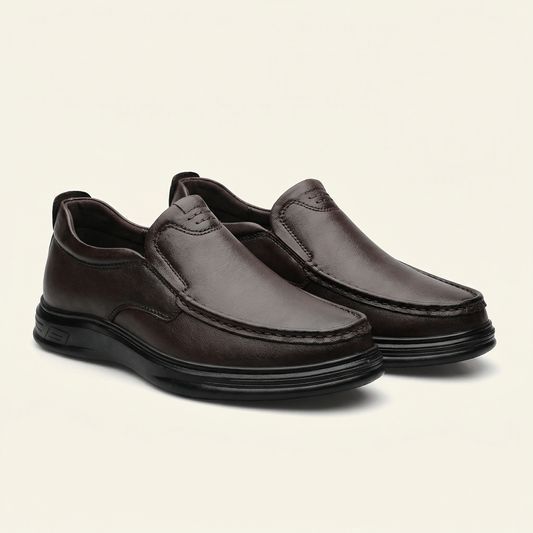Mocassin Homme Fermé Confort en Cuir
