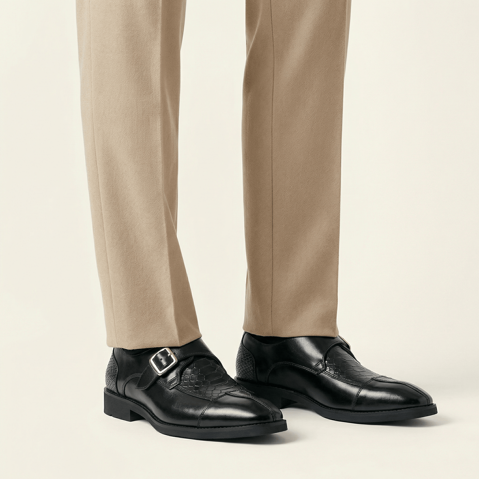 Mocassin Homme Habillé à Boucle Décorative