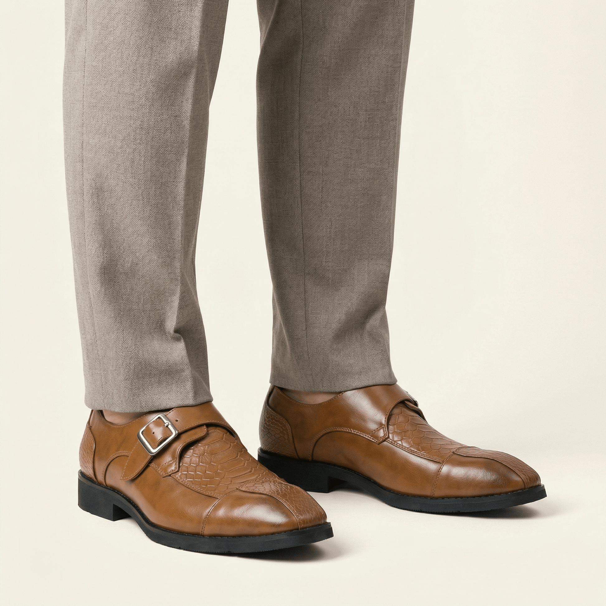 Mocassin Homme Habillé à Boucle Décorative