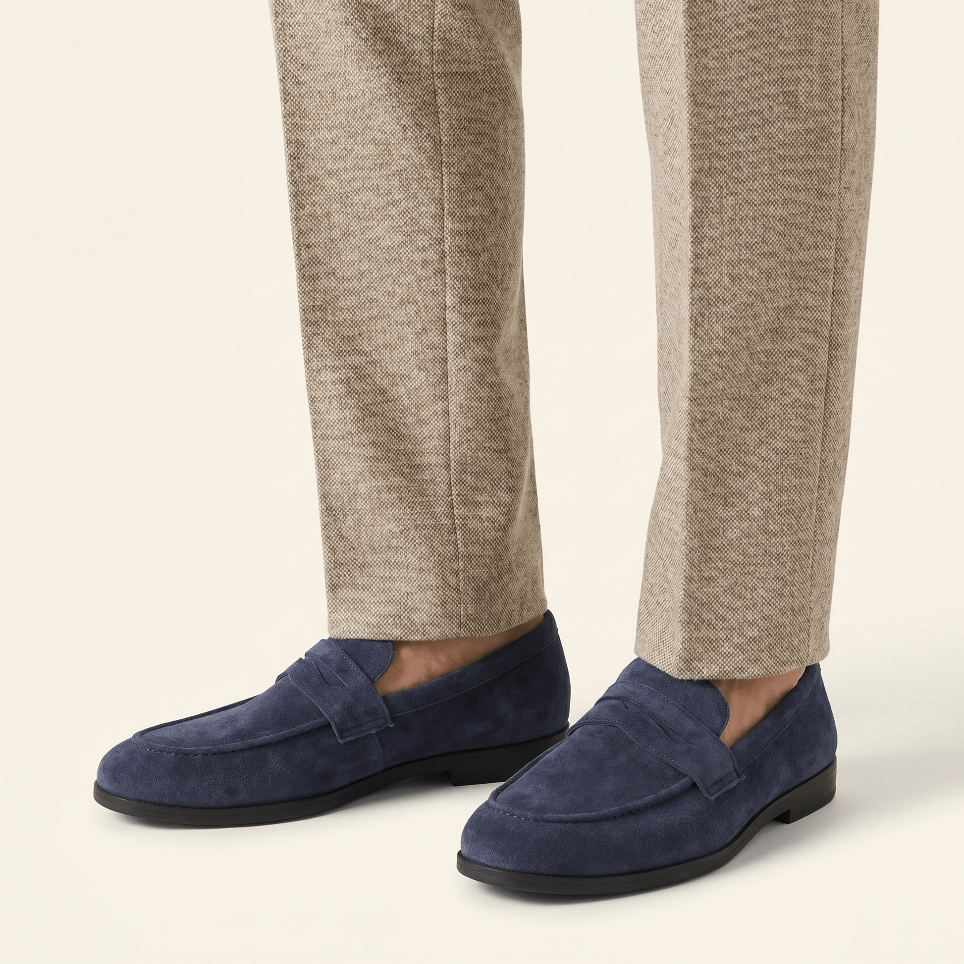 Mocassin Homme Penny Épuré Souple en Daim
