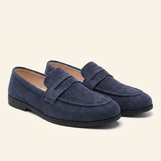 Mocassin Homme Penny Épuré Souple en Daim