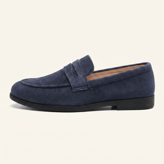 Mocassin Homme Penny Épuré Souple en Daim