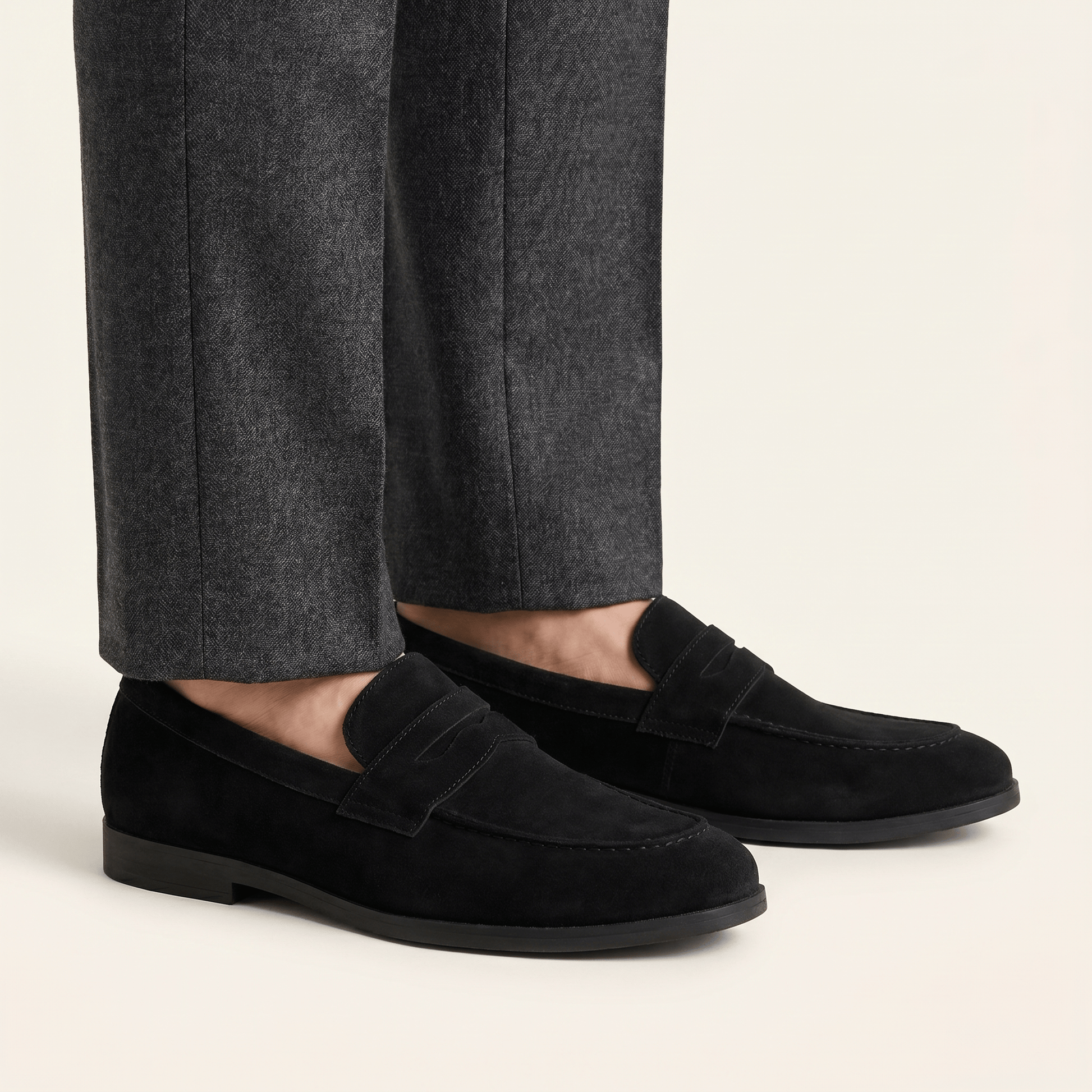 Mocassin Homme Penny Épuré Souple en Daim