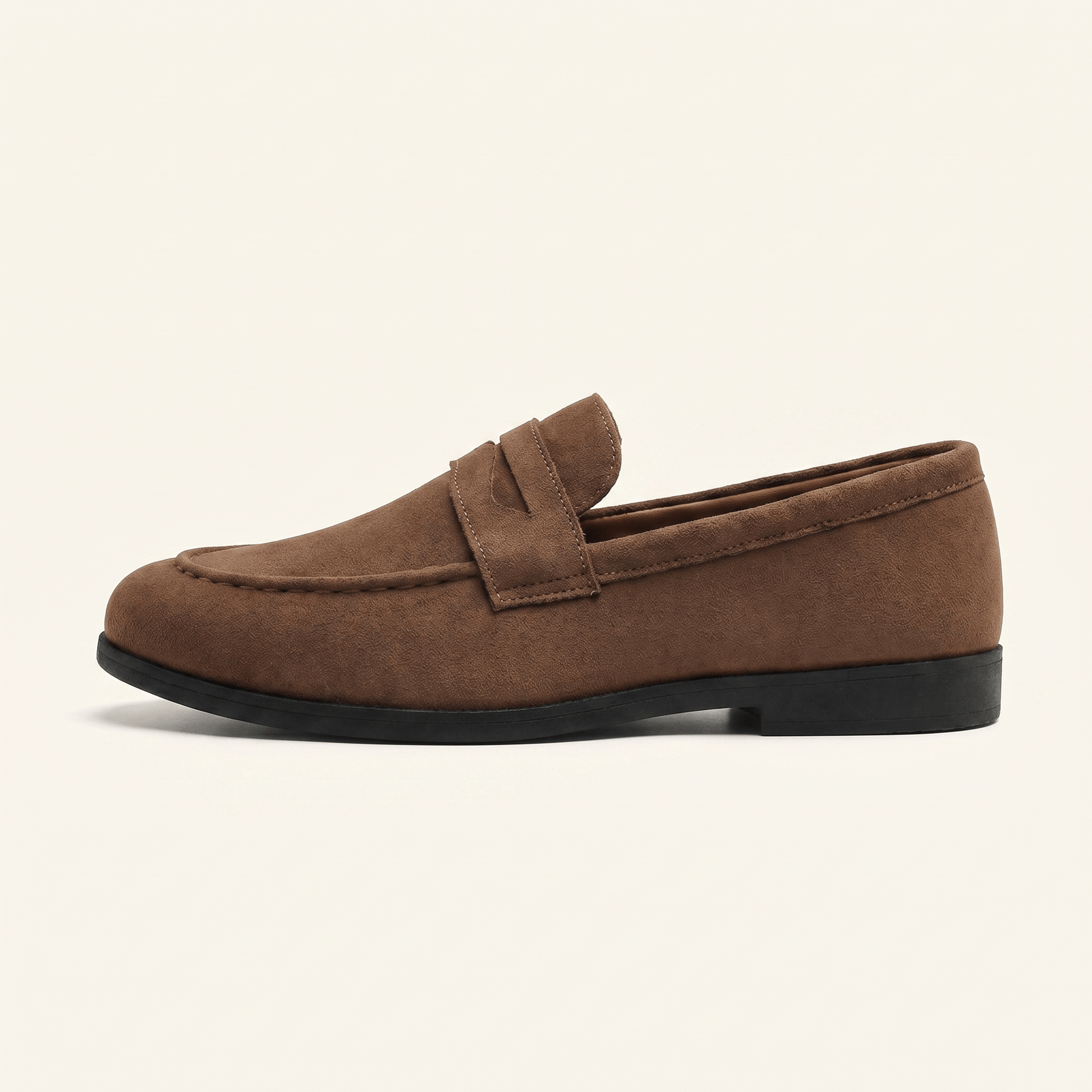 Mocassin Homme Penny Épuré Souple en Daim