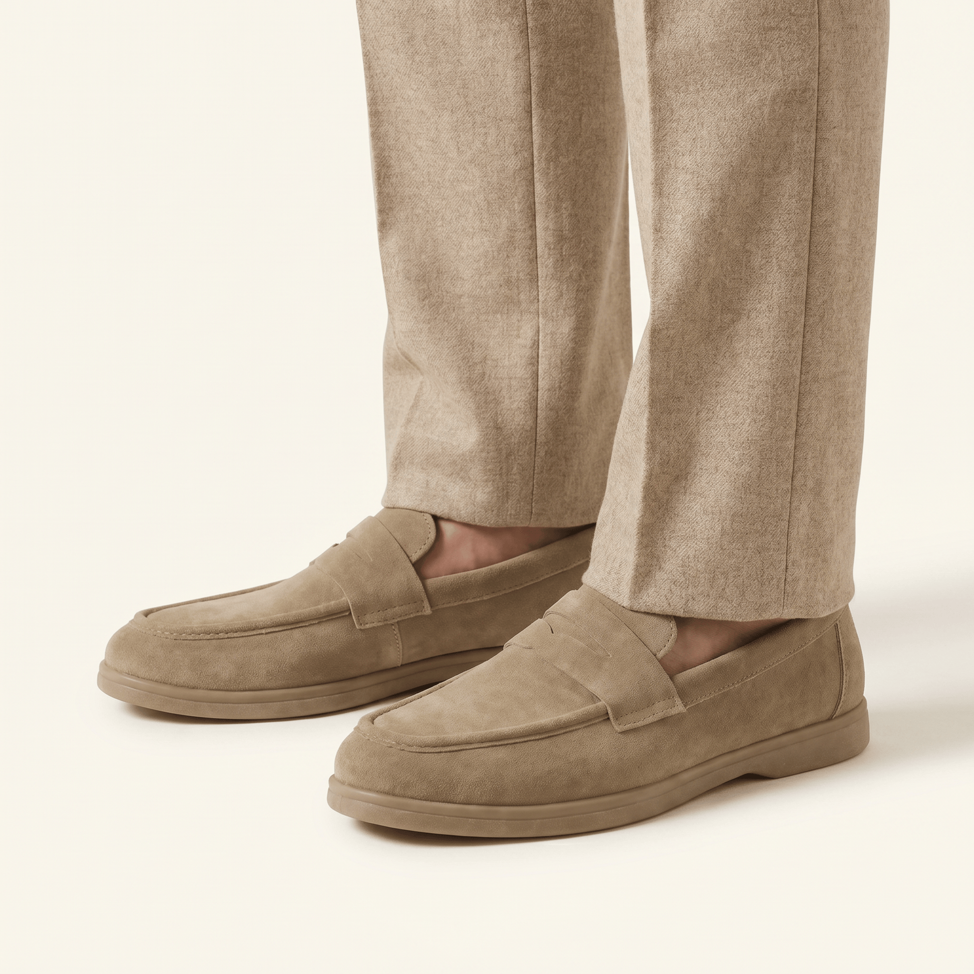 Mocassin Homme Penny Loafer Classique Souple en Velours