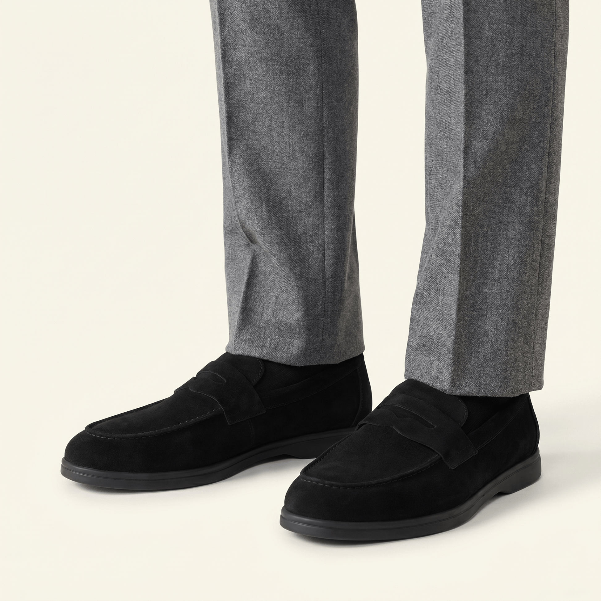 Mocassin Homme Penny Loafer Classique Souple en Velours