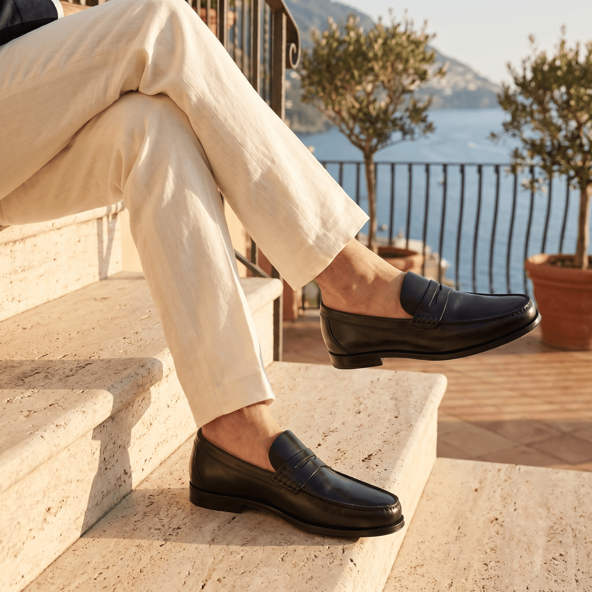 Mocassin Homme Penny Loafer en Cuir
